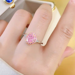 Elegant Yellow Diamond Egg Ring